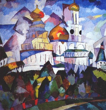 アリスタルク・レントゥロフ Painting - 新しいエルサレムの教会 1917 年 アリスタルフ ヴァシレーヴィチ レントゥロフ